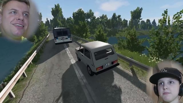 Наша НИВА Столкновение с АВТОБУСОМ в BeamNG Drive ТЕСТ на ПРОЧНОСТЬ смотреть онлайн