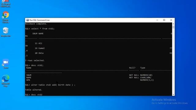SQL insert records, to date function, commit and rollback смотреть онлайн