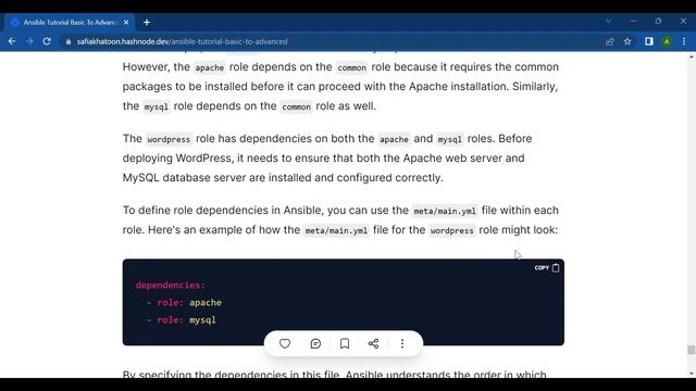 Ansible Roles: Defining role dependencies | Tutorial by @dev_safia смотреть онлайн