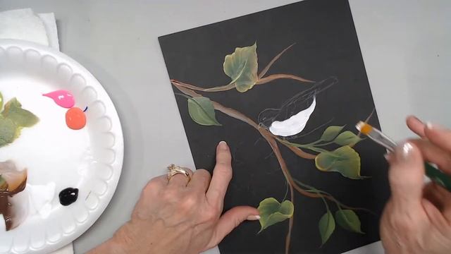 Learn To Paint One Stroke - Live Dogwoods And Bird With Donna | Donna Dewberry 2022