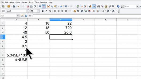 OpenOffice Calc 4 Tutorial 4 - Formulas And Calculations - Make A Fibonacci Number List