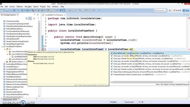 Java 8 LocalDateTime APIs смотреть онлайн