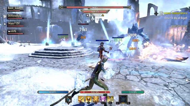 ESO Direfrost Keep Khajiit Templar Healer Final Boss Vet PS4 Slow burn смотреть онлайн