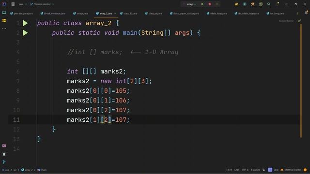 Java tutorial for beginners | Multidimensional Arrays in Java | java full course. смотреть онлайн