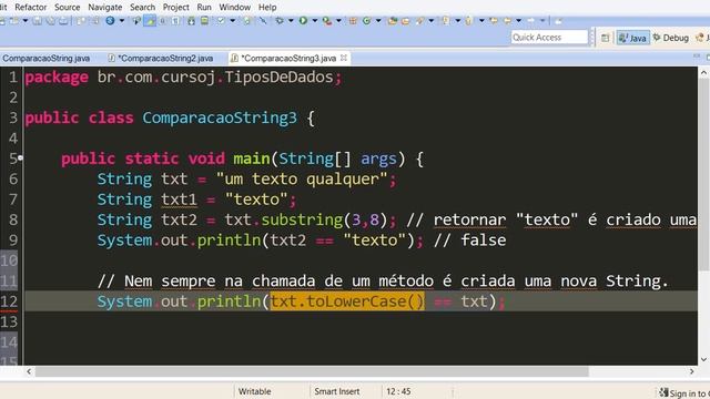 33 - Certificação Java (Igualdade entre Strings e outros objetos usando == e equals() - Parte 2 смотреть онлайн