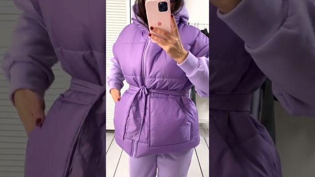 Костюм тройка (жилетка + кофта + штаны). Цвет: лаванда. смотреть онлайн