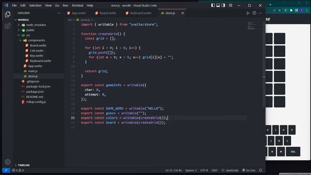 Lets Make a Wordle Clone With Svelte 3 - Part 4 Coloring Tiles & Game Logic смотреть онлайн