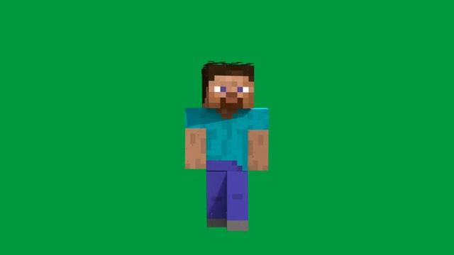 Minecraft Steve Walk Animation (Green Screen HD Loop) смотреть онлайн