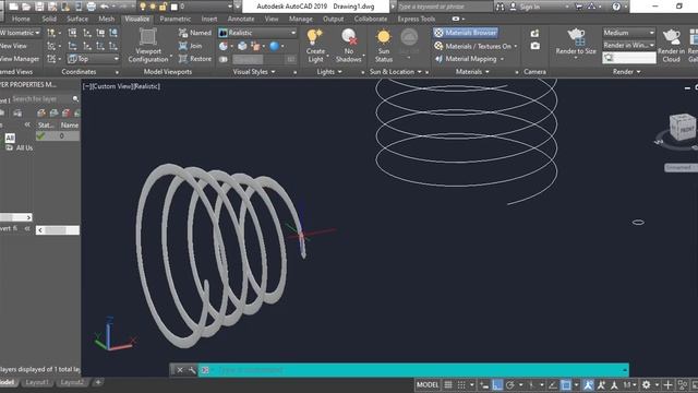 AutoCAD (14) How to use Helix command смотреть онлайн