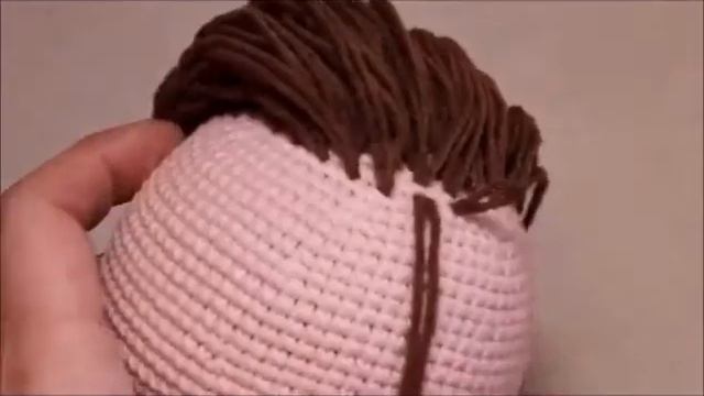 AMİGURUMİ SAÇ YAPIMI -( Crochet doll head , hair )كروشيه شعر للدمية смотреть онлайн