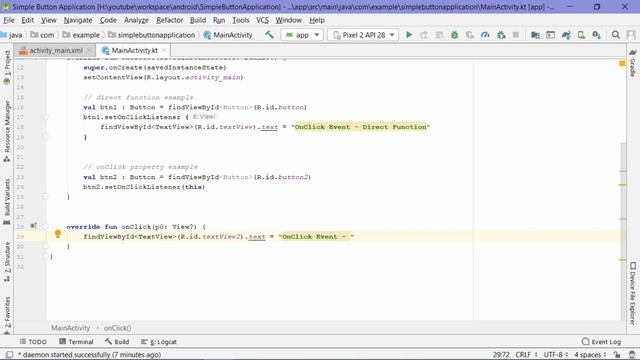 4 Ways To Set Android Button onClick Listener - Beginner Example смотреть онлайн