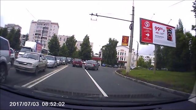 пробка в Костроме 2017-07-03 смотреть онлайн
