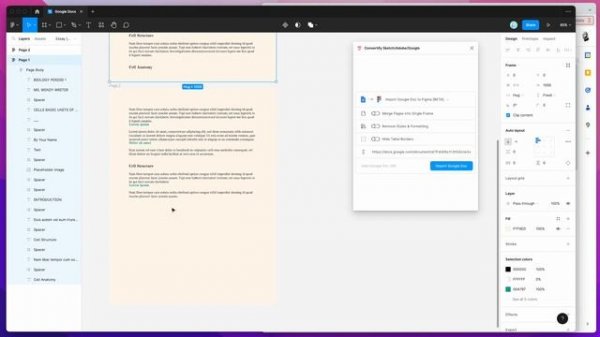 Figma Tutorial: Import Google Docs to Figma with one click