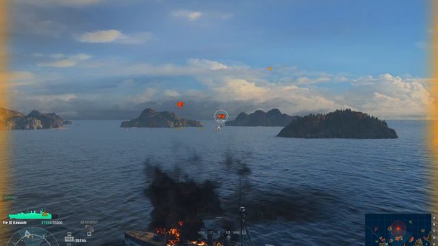 World of Warships - Kawachi. Пробный бой. смотреть онлайн