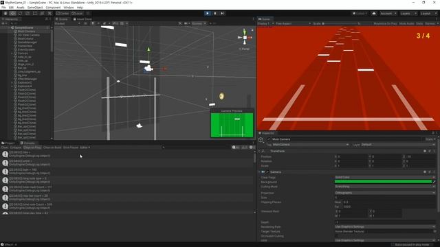 Unity Rhythm game development #3 : key effect and pattern line and auto play смотреть онлайн