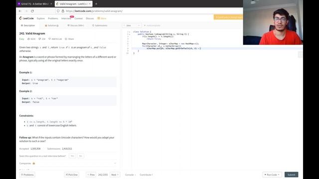 Leetcode Algoritma Soru Çözümü #7 - Valid Anagram - Java смотреть онлайн