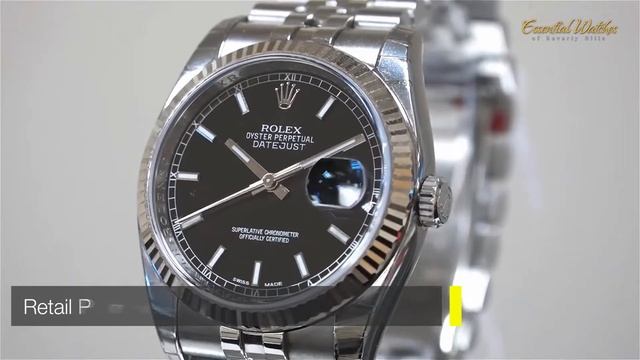 Rolex Datejust 36mm in Steel Fluted Bezel Ref No. 116234 смотреть онлайн