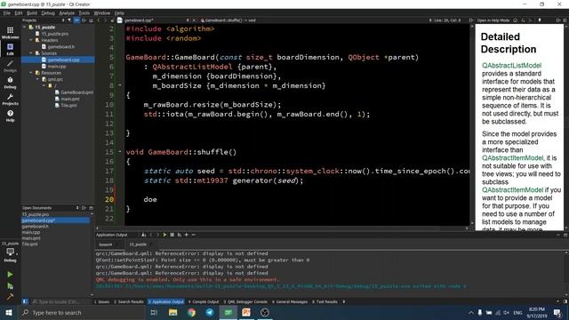 Создание игры "Пятнашки" на C++ с Qt и QML. Уроки Qt и QML. Часть 1 смотреть онлайн