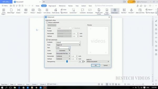 HOW TO INSERT WATERMARK IN WPS OFFICE | HOW TO ADD WATERMARK IN WPS OFFICE | WATERMARK TUTORIAL WPS