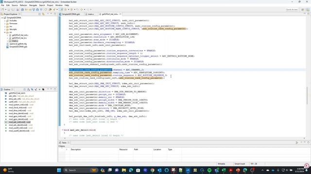 Single Channel ADC via DMA using Embedded Builders Graphical Configuration Tool. смотреть онлайн