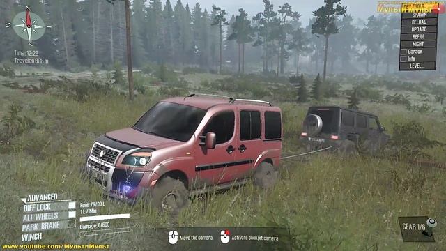 Fiat Doblò: G65 AMG Pull Towing - Offroad Jeep 4x4 Adventure Driver - Simulator GamePlay смотреть онлайн