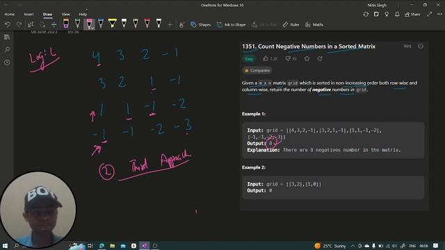 Count Negative Number in sorted Matrix |Leetcode Q.1351 |Python, C++, Java |LeetCode Daily challeng смотреть онлайн