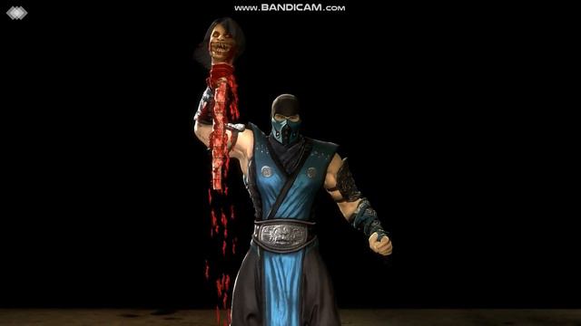 Mortal Kombat 9 Ryona: Sub Zero Rips off all the girls' heads (Spine Rip Fatality) смотреть онлайн