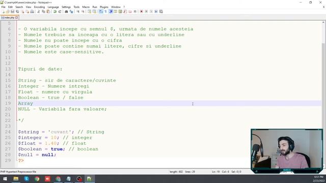 PHP Episodul 2 - Introducere in Variabile si Tipuri de Date in PHP смотреть онлайн
