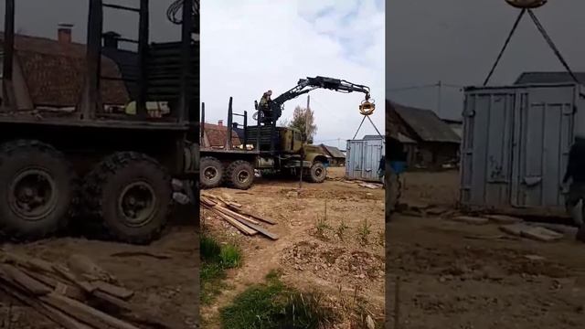 КраЗ ЛесовоЗ что бывает когда контейнер не пустой... смотреть онлайн