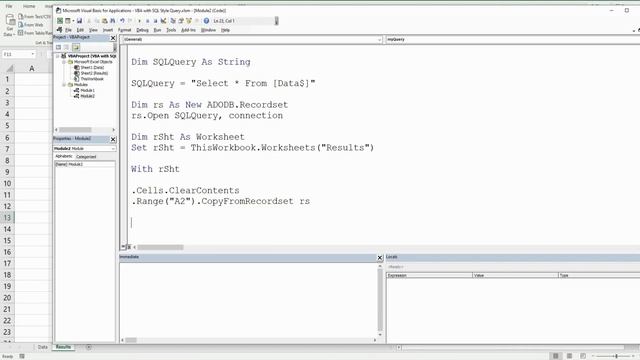 Excel VBA Create SQL Query on Worksheet смотреть онлайн