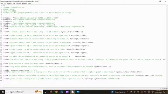 Python Strings - Data Structures - (Part 2 of 3) смотреть онлайн