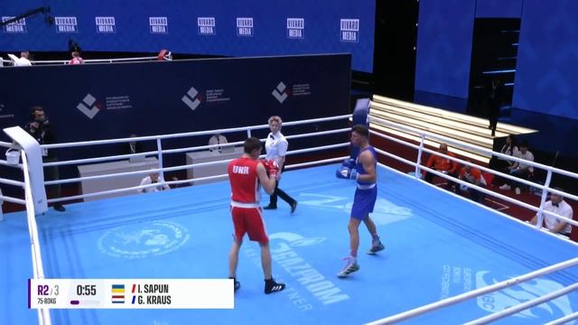 Quarterfinals (80kg) SAPUN Ivan (UKR) vs KRAUS Gradus (NED) | EUBC 2022 смотреть онлайн
