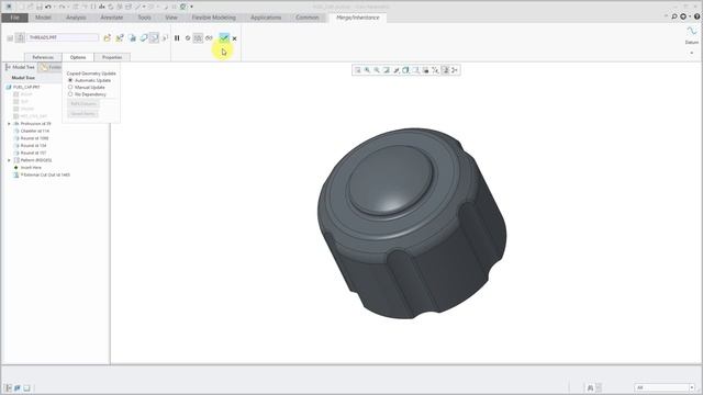 Creo Parametric 4.0 - Boolean Operations [Demo] смотреть онлайн