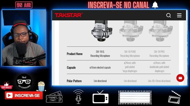 Takstar MX630 e Microfone SM18-EL - Review e Teste (Completo) смотреть онлайн