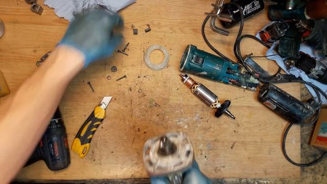 How to repair Makita 96565CVR 1400W 125 mm angle grinder armature fault смотреть онлайн