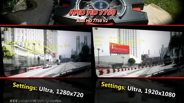 GRID Autosport on Radeon HD 7750 1GB - 720p / 1080p Test смотреть онлайн