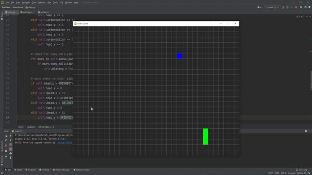 Snake Game in Python using pygame and Object Oriented - Part 3 смотреть онлайн