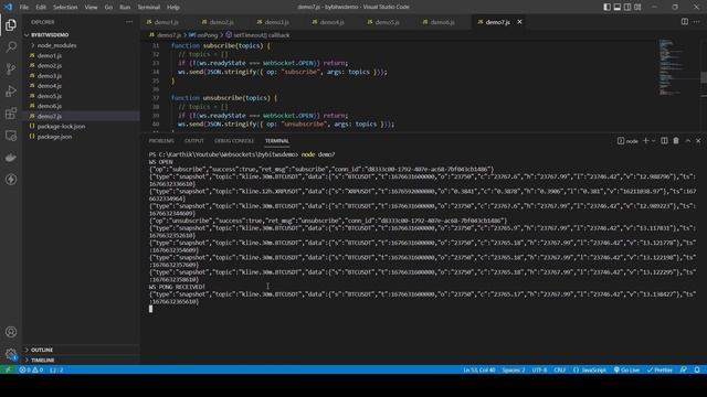 Websockets - A gentle introductionto Bybit Websockets in NodeJS, Javascript смотреть онлайн