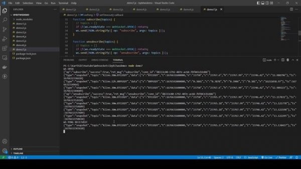 Websockets - A gentle introductionto Bybit Websockets in NodeJS, Javascript