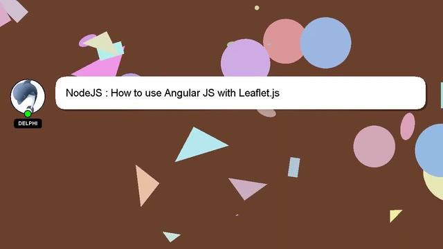 NodeJS : How to use Angular JS with Leaflet.js смотреть онлайн
