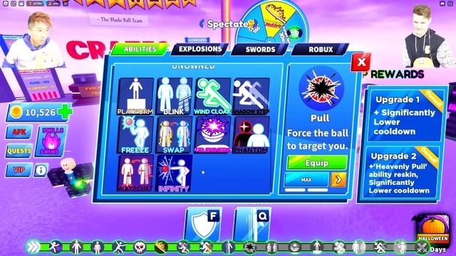 We Used EVERY ABILITY In ROBLOX BLADE BALL!? ($999,999,999 ROBUX SPENT!) смотреть онлайн