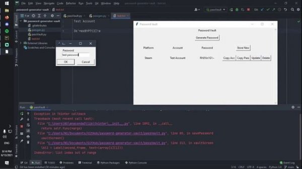 Python Project - Random Password Generator & Password Manager