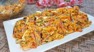 Беру Морковь и готовлю Супер Быстрый Салат из простых продуктов. Этот салат всегда съедают первым