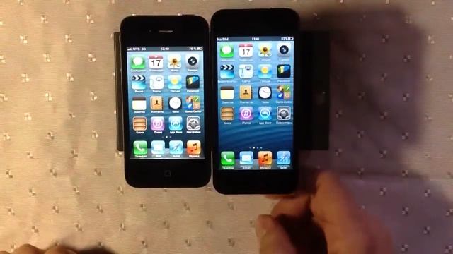 iPhone 5 (копия) vs iPhone 4S (оригинал) смотреть онлайн
