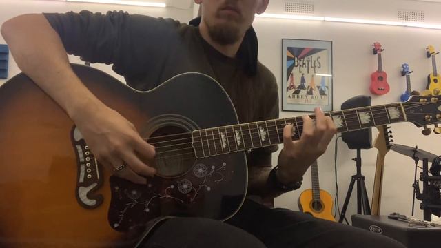 Epiphone EJ-200/VS после отстройки смотреть онлайн