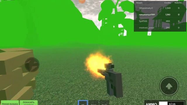 Саша сражается с зомби, которые уничтожают город в Роблокс смотреть онлайн