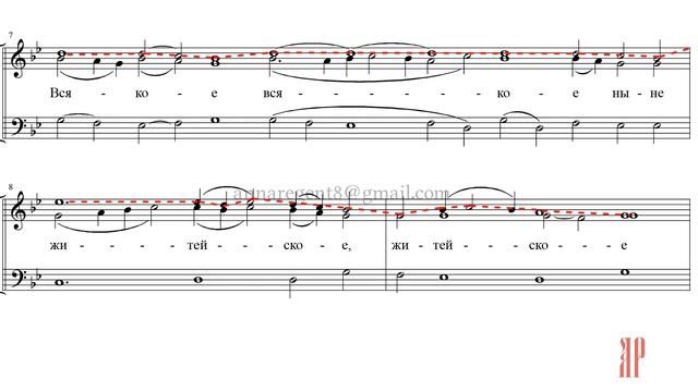 ХЕРУВИМСКАЯ ПЕСНЬ, Древнего распева из рукописных нот - Сопрановая партия смотреть онлайн
