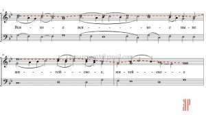 ХЕРУВИМСКАЯ ПЕСНЬ, Древнего распева из рукописных нот - Сопрановая партия