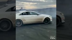 Дрифт мерседес/выхлоп/C63/ банан