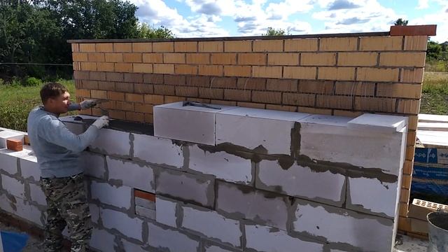 День седьмой. Кладка газоблока и облицовочного кирпича смотреть онлайн